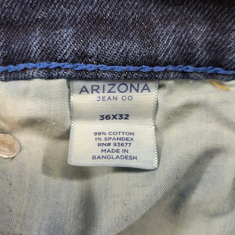 Arizona Jean Co Flex Slim Straight dark blue jeans size 36X32